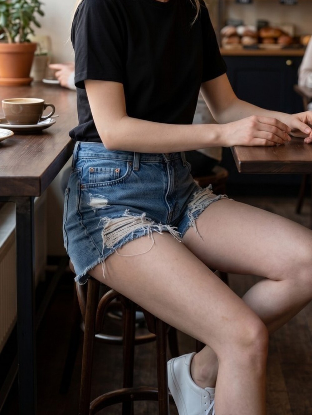 Levi's 501 Original Distressed Cutoff Shorts Raw Hem Vintage Denim - W 27 - Picture 15 of 15